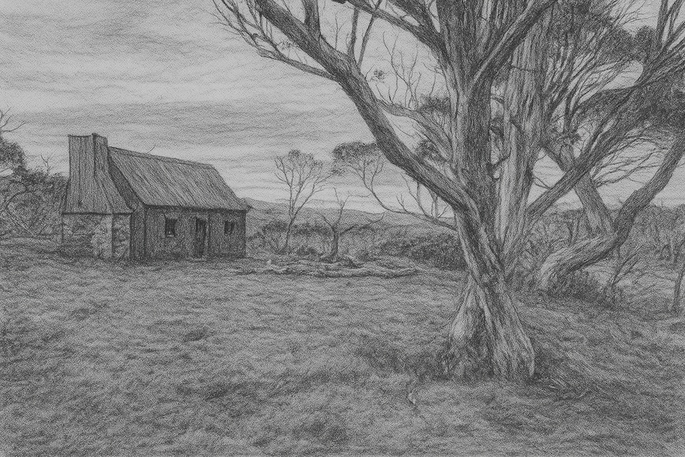Drawing of Cesjacks Hut